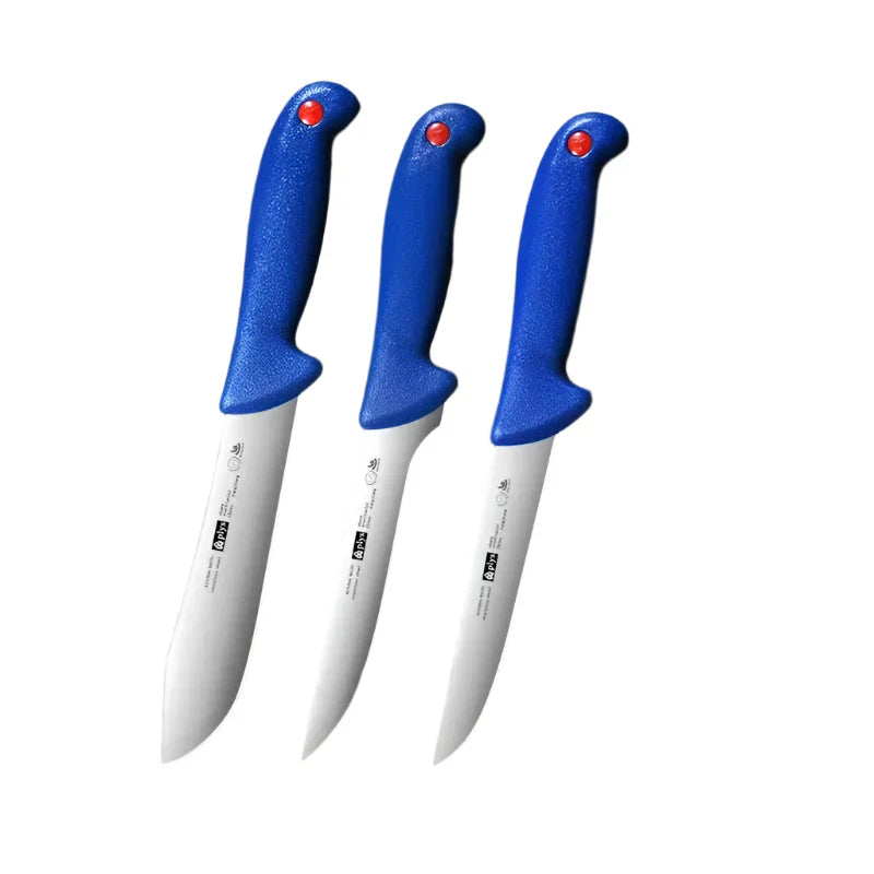 3-Piece Stainless Steel Boning Knife Set Precision Kitchen Knives Blue-0