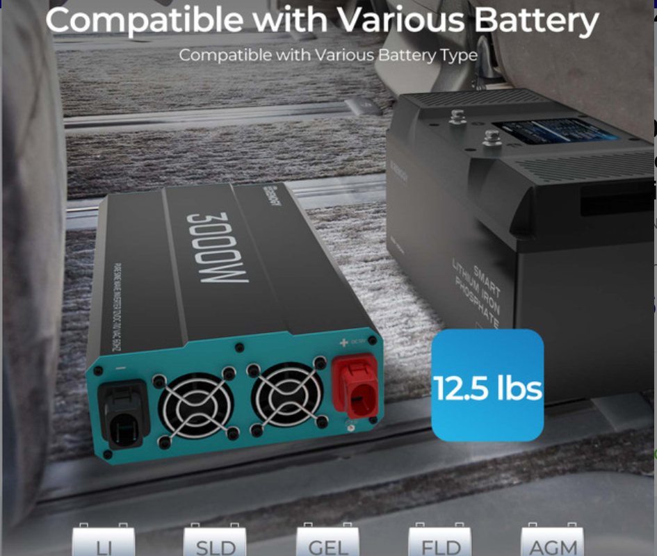 3000W 12V Pure Sine Wave Inverter (New Edition)-1