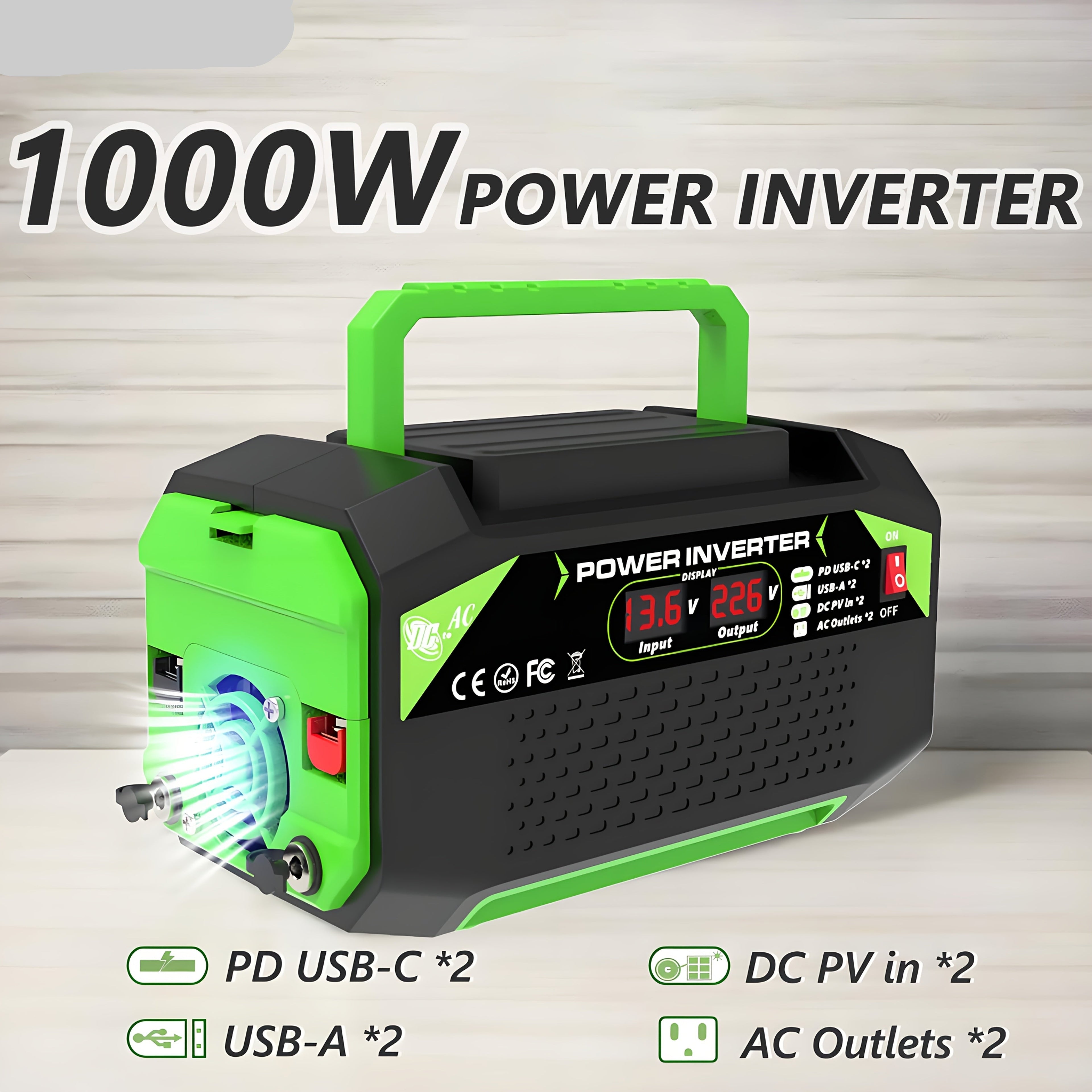 Car Power Inverter DC 12V to AC 220V-2